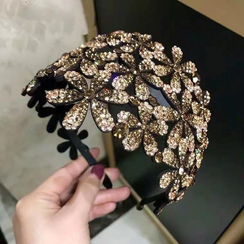 Diadema Brillante Con Peine Antideslizante, Diadema