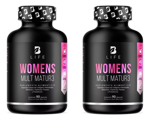 Multivitamínico Para Mujer Mayor De 40 Años 90 Cáps 2 Piezas