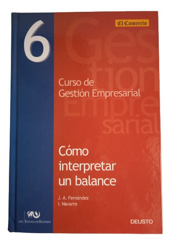 Curso De Gestión Empresarial T. 6 Balance El Comercio Deusto