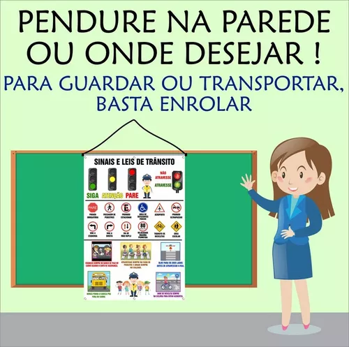 Banner Pedagógico Escolar Sinais e Leis de Trânsito Educação Viária - Loja  PlimShop