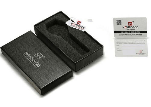 Relógio Masculino Esportivo Militar Naviforce Pulseira Couro