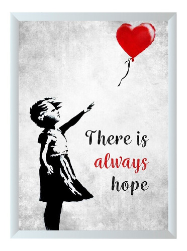 Quadro Releitura Banksy Garota Com Balão Girl With Balloon