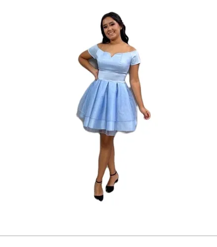 Vestidos ampones cortos hot sale