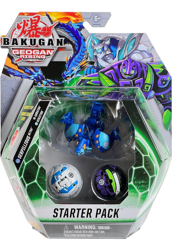 Bakugan Geogan Rising Set 3 Figuras Starter Pack