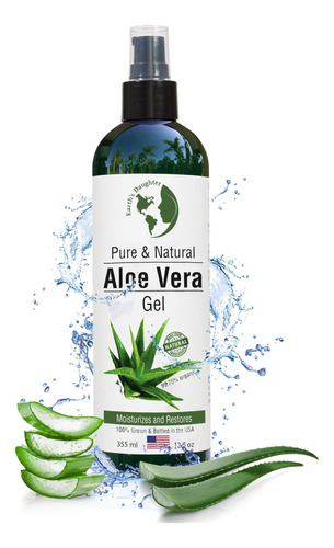Gel De Aloe Vera, 12 Onzas, 99.75 % Puro Y Organico Para La