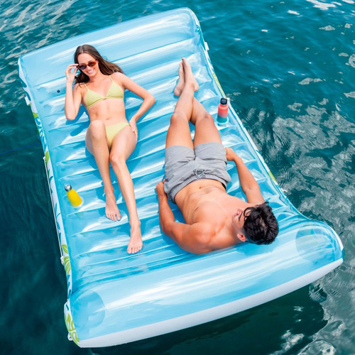 Boia Intex Inflável 2 Lugares C/ Toldo Removível P/ Piscina