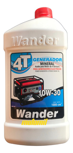 Aceite Wander Generador Mineral 10w 30 1l 4t - Motomil