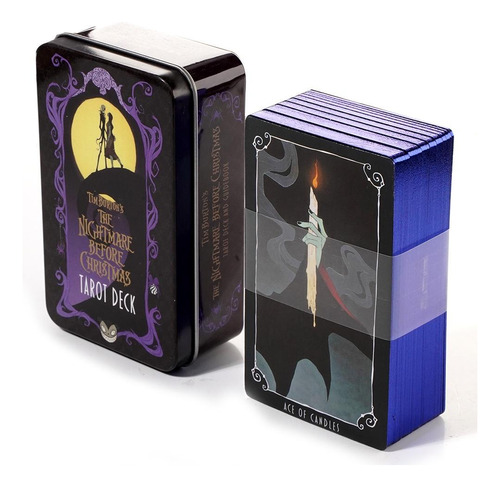 Nightmare Before Christmas Tarot Lata Bordes Metaliz Similar