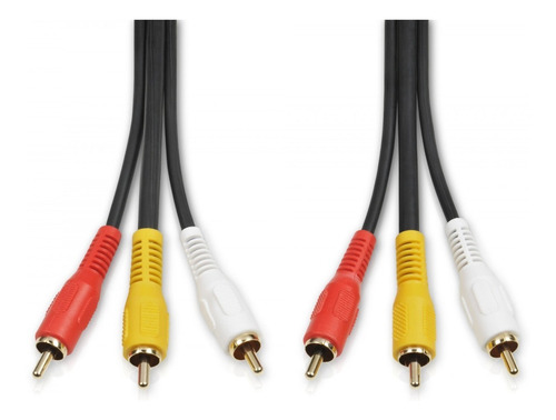 Imagem 1 de 1 de Cabo Audio Video Macho Rca Av 1,5m Video Tv Lcd Led Dvd Sky