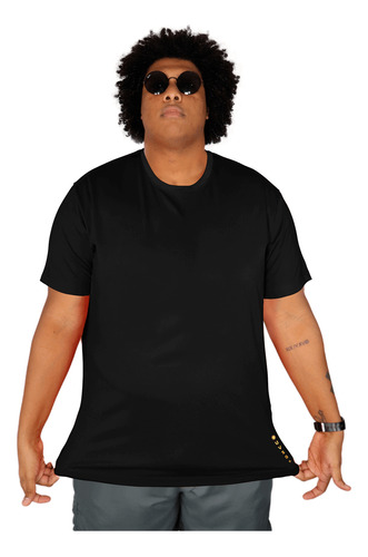 Camiseta Masculina Algodão Proteção Solar Uv50+ Plus Size