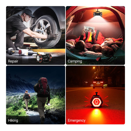 Linterna Led De Camping Recargable, Luces De Camping De 1500