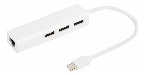 Hub Usb 3 Puerto Tarjeta Red Lan Rj45 Usb3.1 Tipo C Ethernet