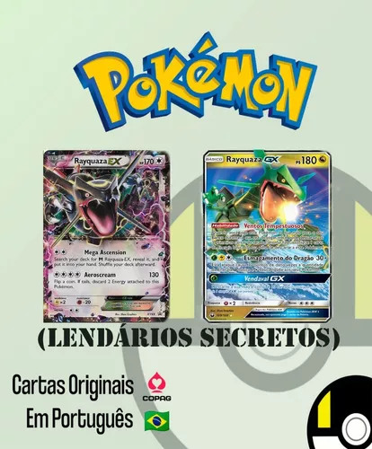 Carta Pokemon Rayquaza Gx (109/168) Lendário Dragão