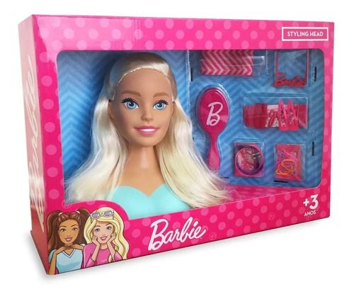 Busto Barbie Para Pentear C/ Acessorios - Original Mattel