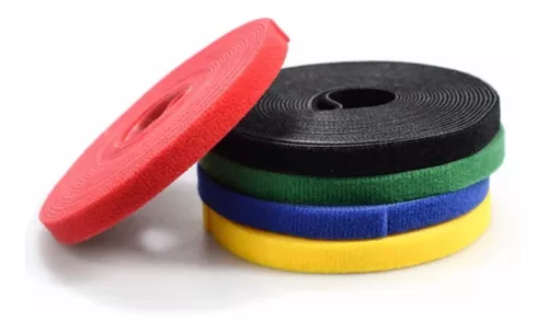 Velcro doble cara color negro de 3/4' x 22.86 m