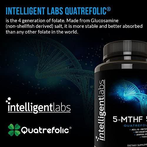 Labs 5mg Mthf L-5-metiltetrahidrofolato Suplemento De Ácido