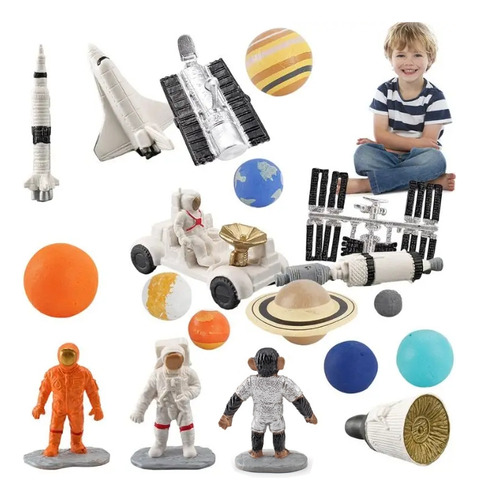 19 Piezas De Juguetes Para Niños, Estatuas De Astronautas Es