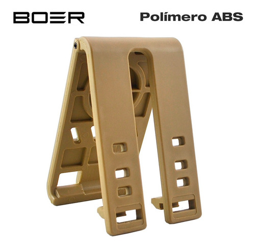 Imagen 6 de 10 de Clip Adaptador Dual Pasacinto Molle Boer Polimero