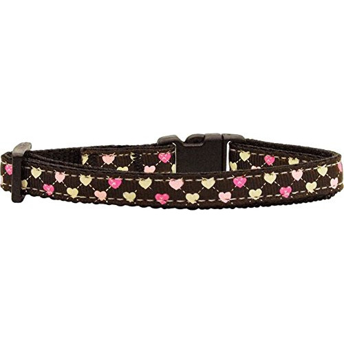 Collar De Cinta De Nylon Corazones De Argyle De Gato Pa...