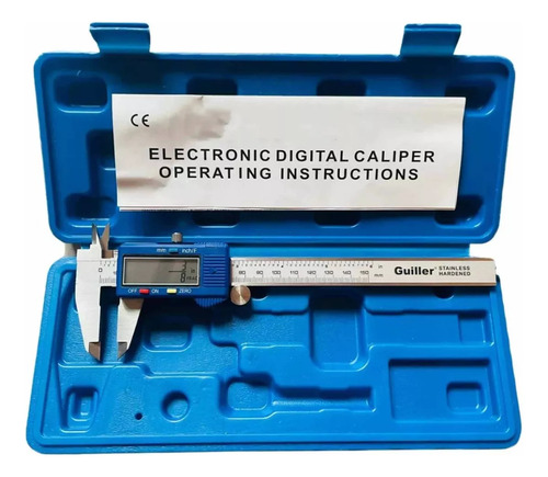 Calibre Digital Metálico Milimetro Pulgadas Guiller Vc-001-2
