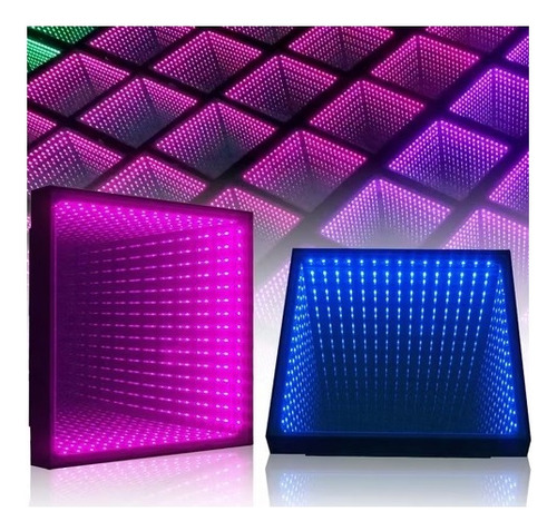 Piso Efeito 3d Infinito Led Rgb Evento Pista Dança 50 Placas 127/220v