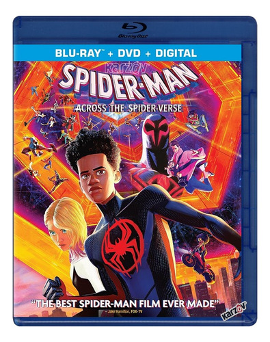 Spider-man Across Spider-verse Pelicula Blu-ray + Dvd + Dc