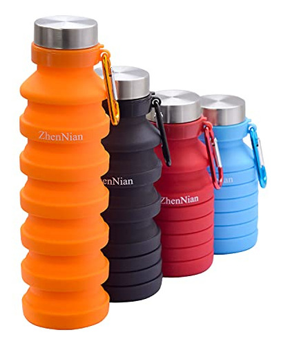 Botellas De Agua Plegables Zhennian, Ligeras Y Plegables Sil