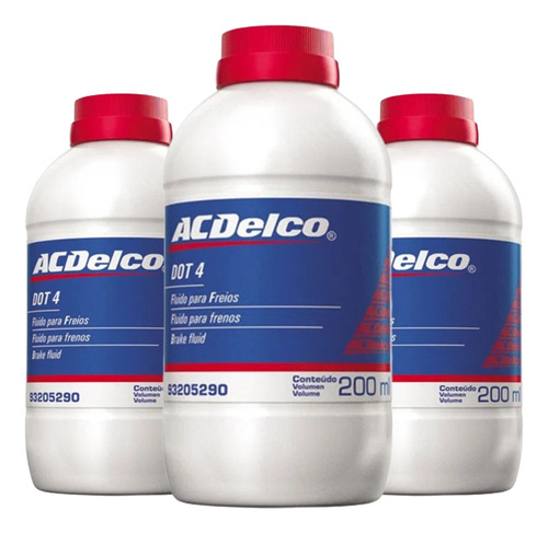 Kit 3 Fluido De Freio Dot4 Onix Prisma Spin Montana Cobalt 
