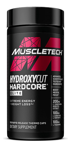 Suplemento en cápsula MuscleTech  Performance Series Hydroxycut Hardcore Elite cafeína anhidra en pote 110 un