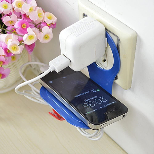 Imagen 6 de 9 de Soporte Para Celular En Enchufe De Pared Colgante Portátil
