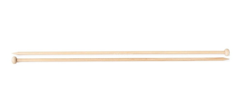 Imagen 4 de 4 de Par 2 Agujas Tejer De Madera Tricot N° 4mm X Par