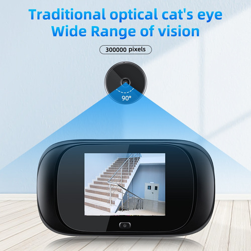 Visor De Puerta Tipo Ojo De Gato De 2.8 Pulgadas Con Cámara