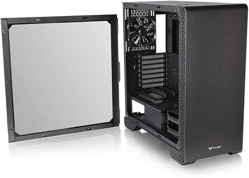 Imagen 2 de 8 de Gabinete Pc Gamer Thermaltake S300 Tg Black Tower Temp Glass
