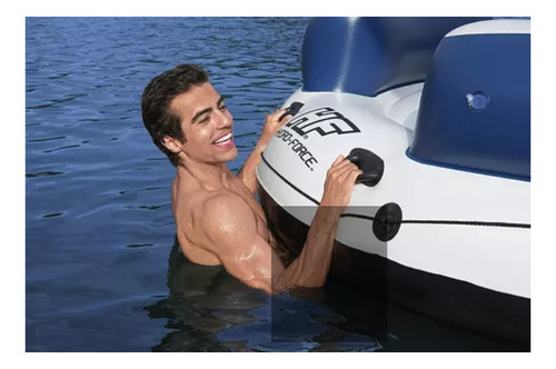 Inflable Acuático Para 4 Personas Flotador Con Potavasos