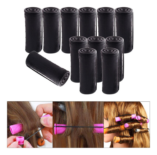 24x Natural Cold Wave Perm Rods No Elástico Ondulado Rod