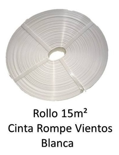 Cinta Rompeviento Blanco P Malla Ciclonica Rollo 15m2 Bl15