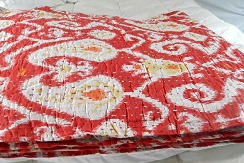 Sophia-art Kantha Quilt Ikat Bedspreads  Rojo-gemelo 