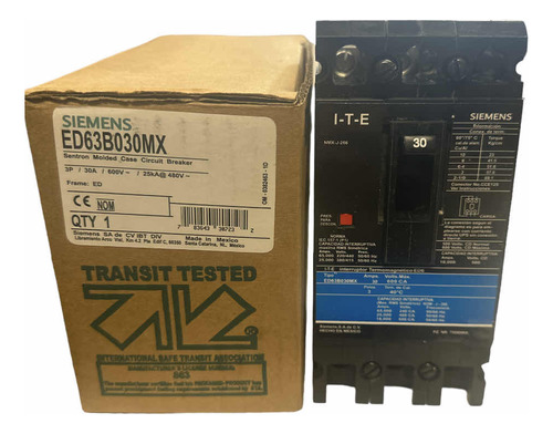 Siemens Ed63b030 3 Polos 600 Vol. 30 Amp.