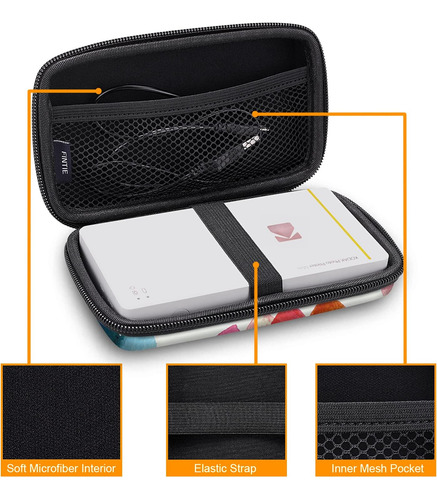 Funda Protectora Para Kodak Step/mini Blanca Corazones