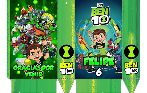 10 Bolsitas Golosinersa C/ Cierrabolsa Ben 10