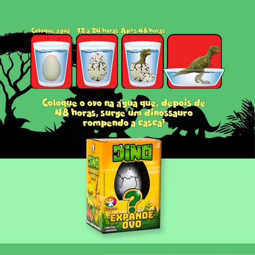 Imagem 6 de 8 de Brinquedo Choca Ovo Dino Expande Na Água Unidade Kids Zone