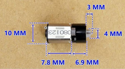 Imagen 3 de 4 de Motor Mini Reductor P/robotica 3-6vrobot Miniatura 70 Rpm4pz