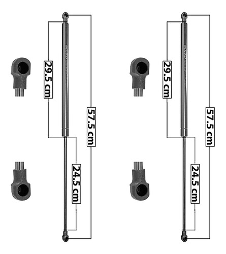 2-amortiguadores 5a Puerta Trasero Spart Ford Fiesta (97-04)