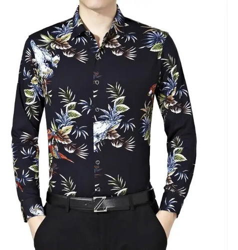 Vestidos Florales Para Hombre, Camisas De Algodón, Casuales,