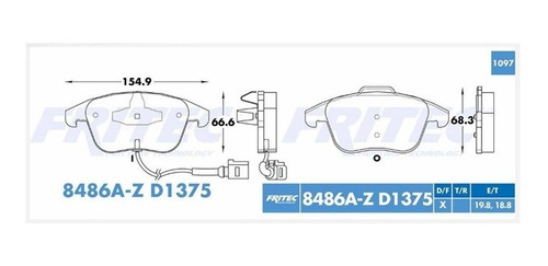 Balata Vw Passat Delantera Mod L5 2.5l 2012-2018