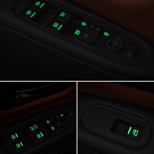 Etiqueta Adesiva Iluminada Para Botão De Carro