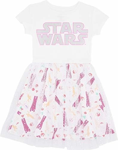 Vestido De Disfraz De Tul Pequeño De Star Wars Para Niñas (7