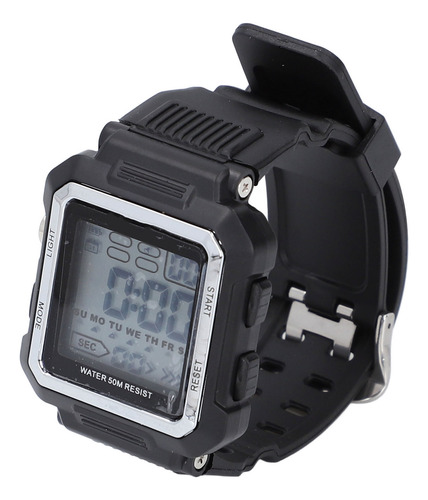 Relógio Impermeável Masculino Digital 50m Led Backlight Cron