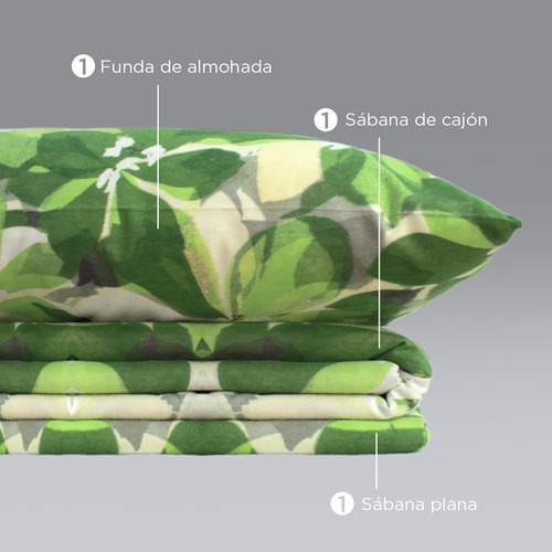 Sábana De Franela Individual Algodón 100% Algodón Zantelo Ferenda Estampado