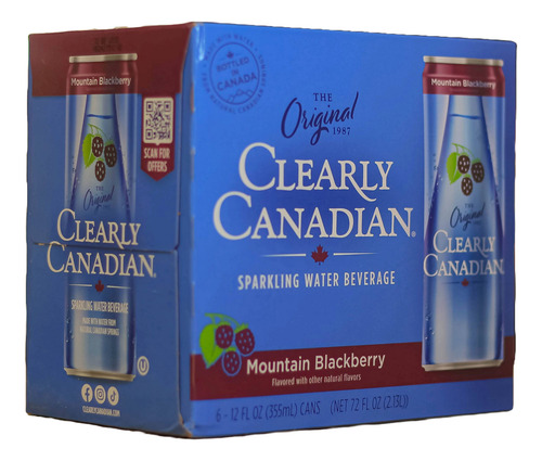 Clearly Canadian Sparkling Water 355ml 6pack